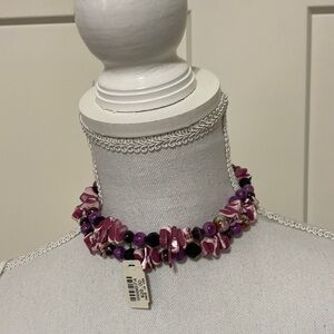 NWT Chico’s Made In USA Pink & Purple Necklace!